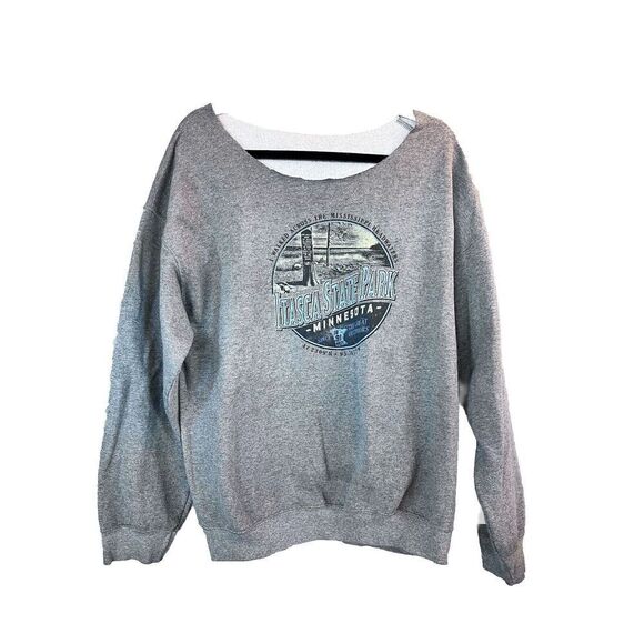 vintage itasca state park Sweater 90’s Look Minnesota M L XL 46” Bust - Picture 1 of 5